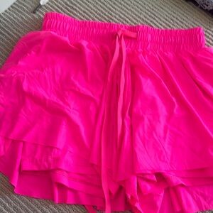athletic butterfly shorts womena size XS pink